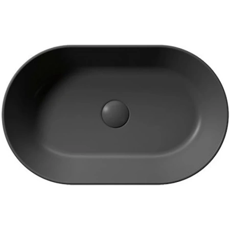 раковина gsi kube x 945826 накладная, 60x37 см, ardesia opaco (черный матовый)