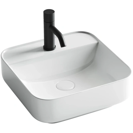 раковина ceramicanova element cn5014 накладная, 39x39 cм, белая