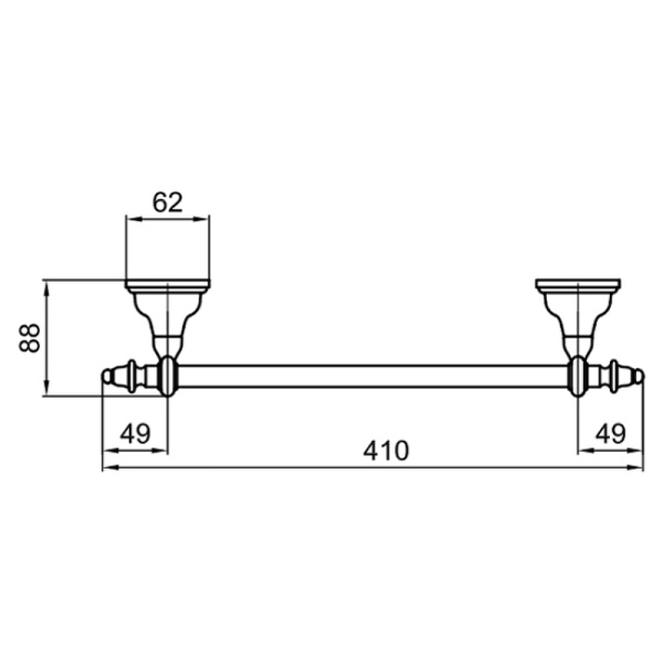 Полотенцедержатель Webert Ottocento AM500501010 цвет золото