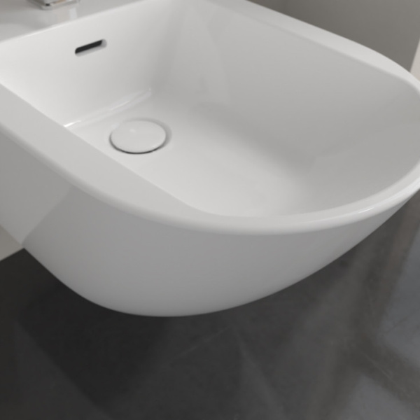 биде подвесное villeroy & boch subway 3.0 447000r1 покрытие ceramicplus, цвет альпийский белый