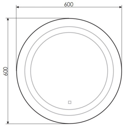 Зеркало Comforty Круг 60 с подсветкой