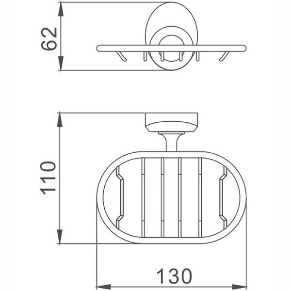 Мыльница Haiba HB1602-1 цвет хром