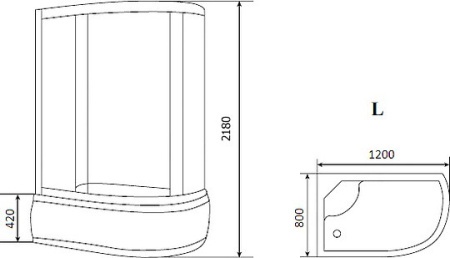 душевая кабина timo eco te-0720 l