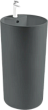 Раковина SantiLine SL-4003MG напольная, 46x44 см, моноблок, цвет серый матовый