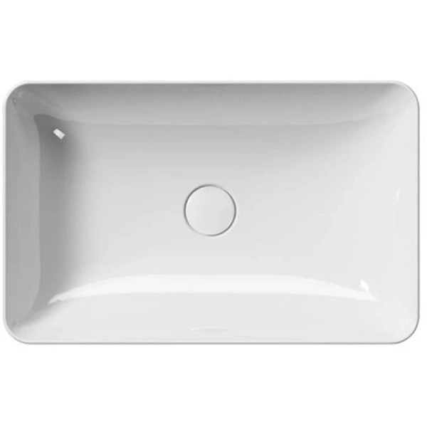 раковина gsi nubes 903611 накладная, 60x38 см, bianco lucido (белый глянец)