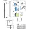 душевая дверь radaway essenza pro gold dwj 120 right 10099120-09-01r прозрачное