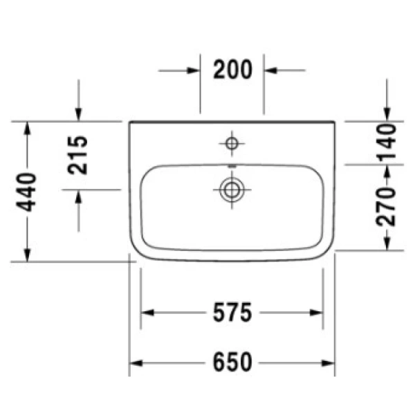 раковина подвесная 65 см duravit durastyle 231965 00 00