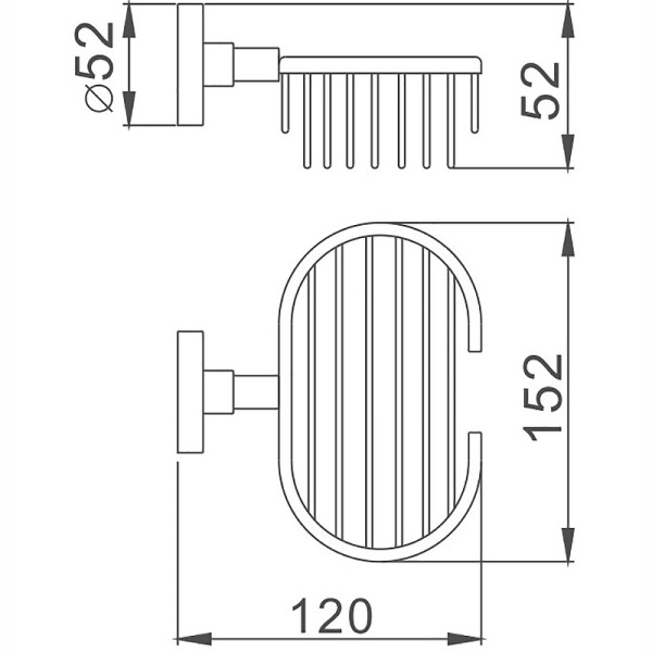 Мыльница Haiba HB1702-1 цвет хром