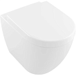 Унитаз приставной Villeroy&Boch Subway 2.0 5602R0R1 без сиденья, с покрытием Ceramicplus, цвет альпийский белый