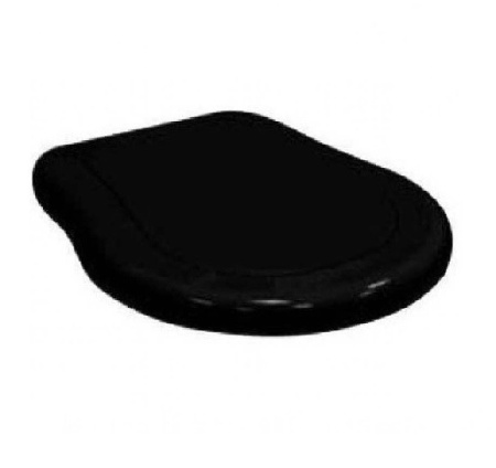 Сиденье для унитаза Kerasan Retro 108804 микролифт, цвет: черный глянцевый/хром