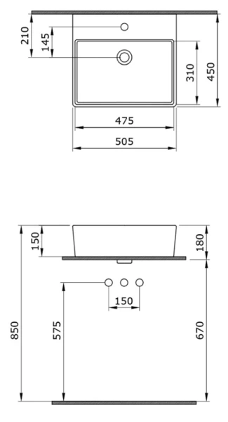 раковина накладная bocchi milano 50 1216 белая глянцевая