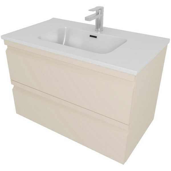 тумба с раковиной aquatek вега 80 aq77080-lc подвесная капучино светлый