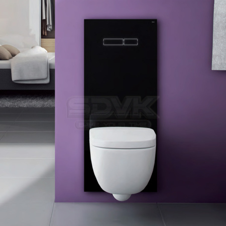 панель для инсталляции tece tecelux 9650003 с сенсорным блоком управления sen-touch, стеклянная, стекло черное