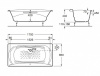 чугунная ванна roca akira 170x85 2325g000r с антискользящим покрытием