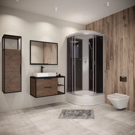 душевая кабина niagara 80x80 ng-3503-14 без гидромассажа, стекло тонированное
