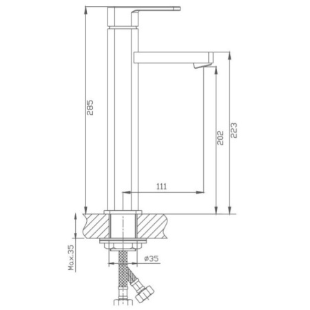 смеситель для раковины haiba hb1102 цвет хром