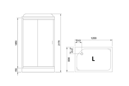 душевая кабина royal bath hp 120x80 rb8120hp4-mm-l+s без гидромассажа