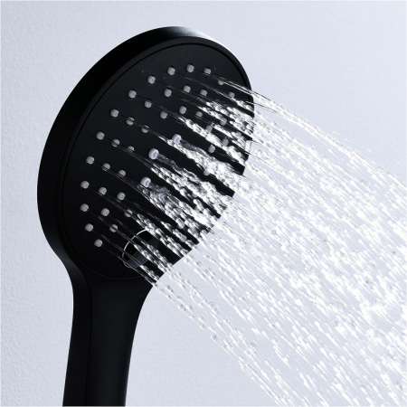 душевая лейка wasserkraft a078 цвет черный матовый