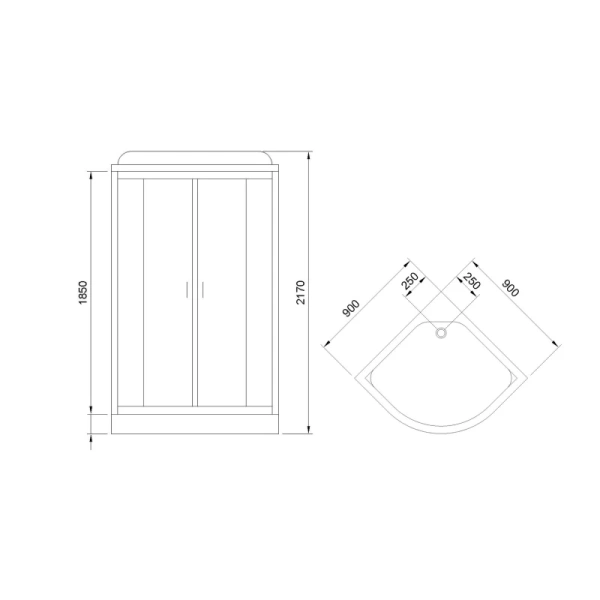 душевая кабина royal bath rb 90hk1-m-ch