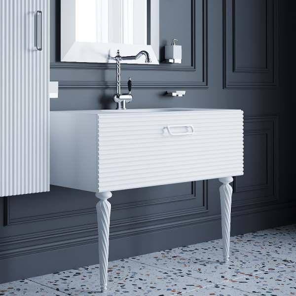 тумба под раковину boheme armadi art vallessi avangarde linea 80 842-080-wcr подвесная белая хром