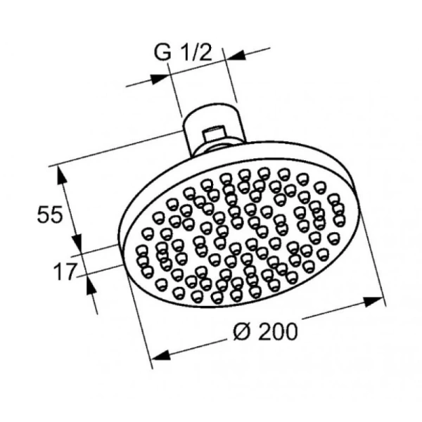 верхний душ 200 мм kludi a-qa 665100500