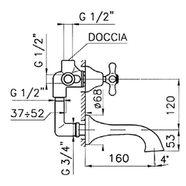 излив nicolazzi complementi c2503cr