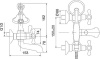 смеситель для ванны с душем treemme romantica 3601.uu.pv