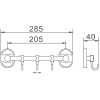 вешалка для полотенец haiba hb1915-3 цвет хром