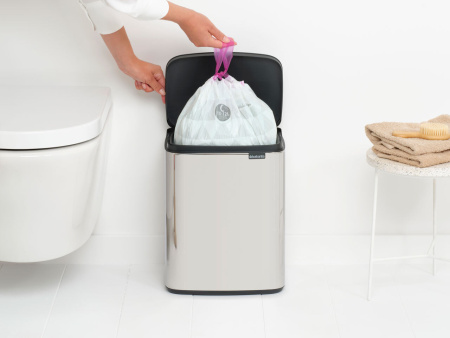 мусорное ведро brabantia bo 230400 12 л, полированная сталь