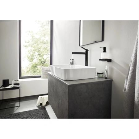 дозатор 200 мл hansgrohe addstoris 41745670, цвет черный матовый