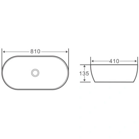 раковина накладная belbagno 81 bb1349, белая
