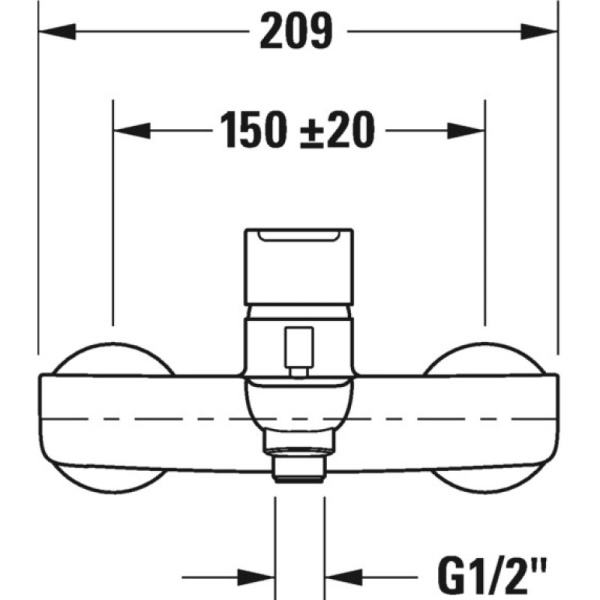 смеситель для ванны с душем duravit b.1 b15230000010 для ванны