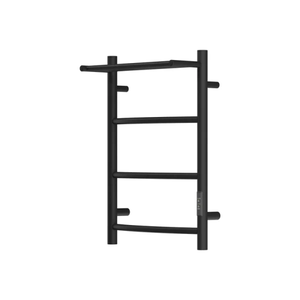 полотенцесушитель point афина pn04846pb электрический, с полкой, 40x60 см, черный