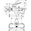 смеситель для ванны hansgrohe novus 71040000