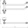 полотенцедержатель migliore cristalia 16780 поворотный, цвет бронза с кристаллами swarovski