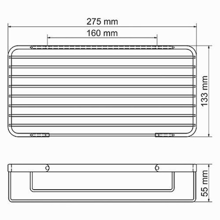 полка корзина wasserkraft k-722 цвет хром