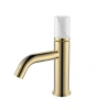 Смеситель для раковины Boheme Stick 121-G-MR-W Золото Белый