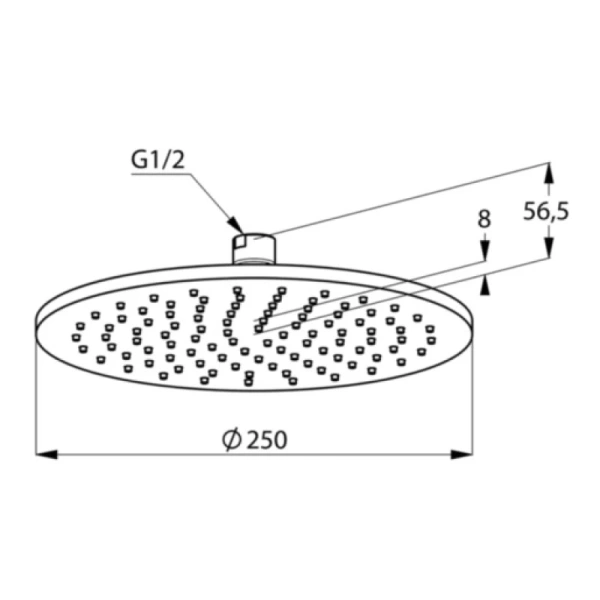 верхний душ 250 мм kludi a-qa 6432591-00