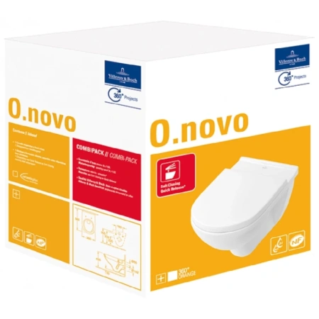 унитаз villeroy & boch o'novo 5660h101 подвесной, с сидение микролифт, цвет альпийский белый