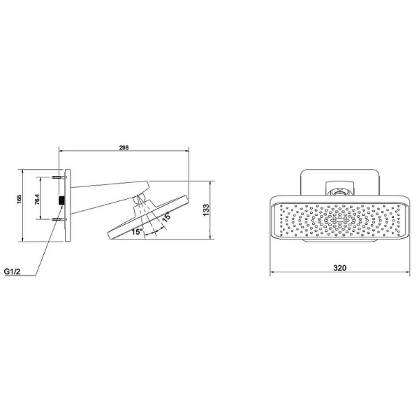 верхний душ vincea inspire vshd-3i4cmb черный матовый