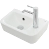 раковина aquame aqm5006r 37.5x24.5 см, накладная, белая глянцевый