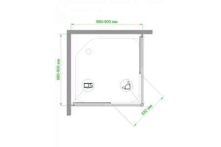 душевой уголок royal bath hpd 90х90 rb90hpd-c-bl профиль черный стекло матовое