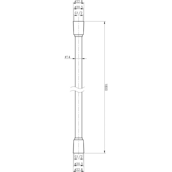 душевой шланг 180 cezares czr-fmd-180-nop