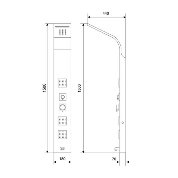 душевая панель excellent more arac.ml9304e