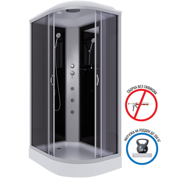 душевая кабина niagara classic 120х80 l ng-3512-14lg с гидромассажем