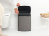 мусорное ведро brabantia bo 230387 12 л, платиновое