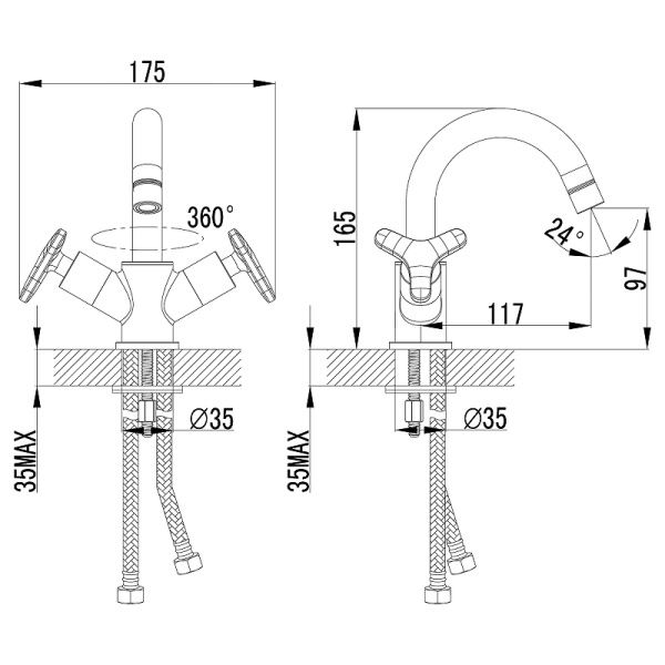 смеситель для раковины lemark plus spirit lm1907c хром