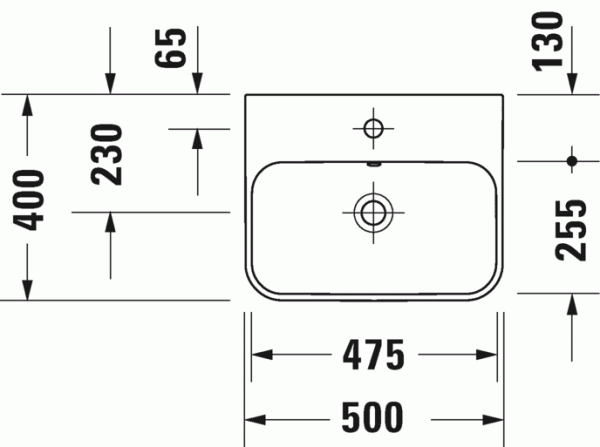 раковина полувстраиваемая duravit happy d.2 plus 2360500000