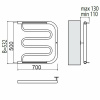 полотенцесушитель водяной terminus фокстрот 500*700 4620768881305