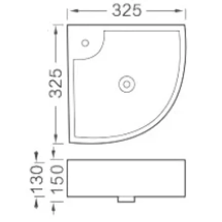 раковина aquatek 33 aq5166a-00 угловая белая